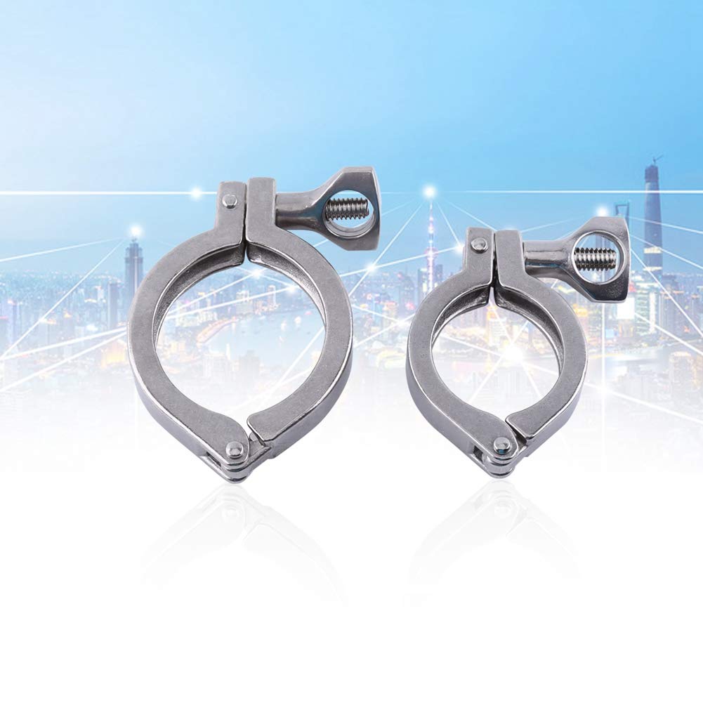 304 Stainless Steel Single Pin Triple Clamp with Butterfly Nut for TC 1.5