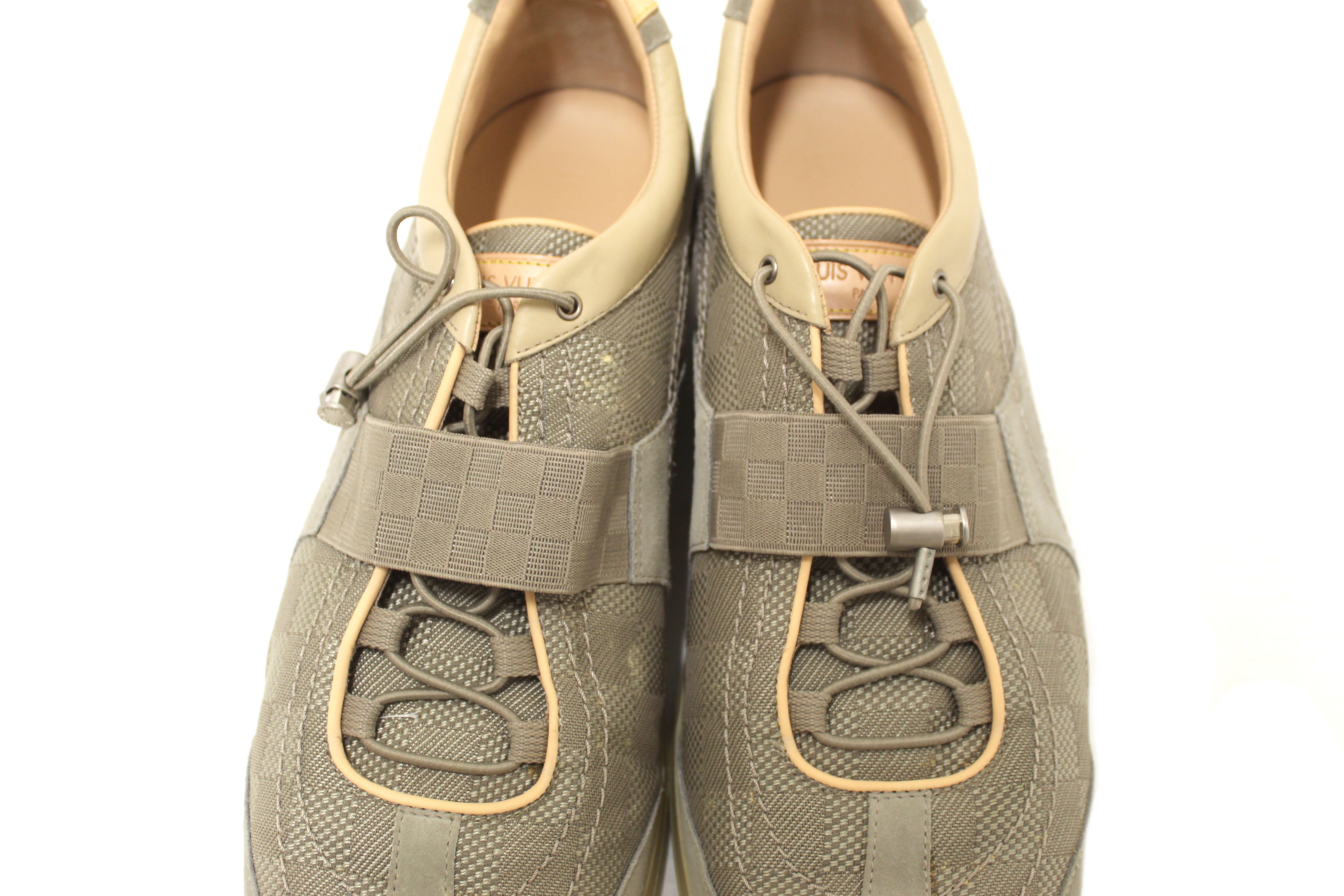 Authentic Louis Vuitton Men's Damier Geant Chronograph Sneakers Size 12 - Luxury Casual Shoes for Men, Perfect for Business Casual, Date Night & Urban Street Style