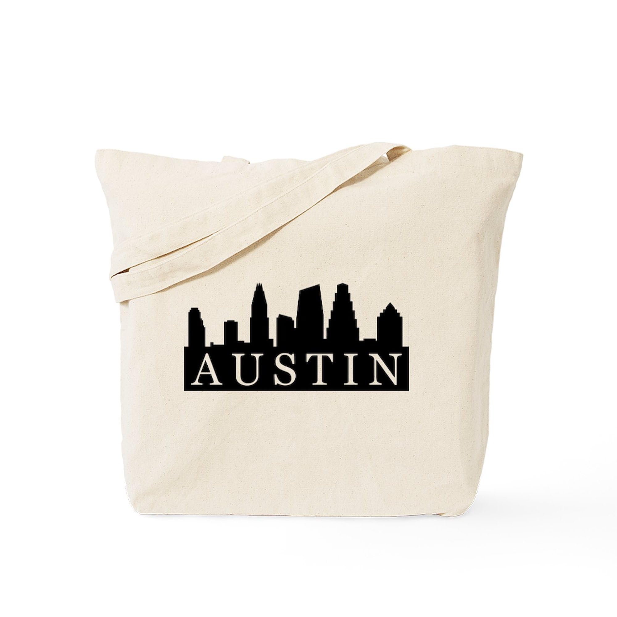 Austin Skyline Tote Bag - Natural Canvas Reusable Shopping Bag for Groceries, Beach & Daily Use | Eco-Friendly Austin Texas Souvenir Gift