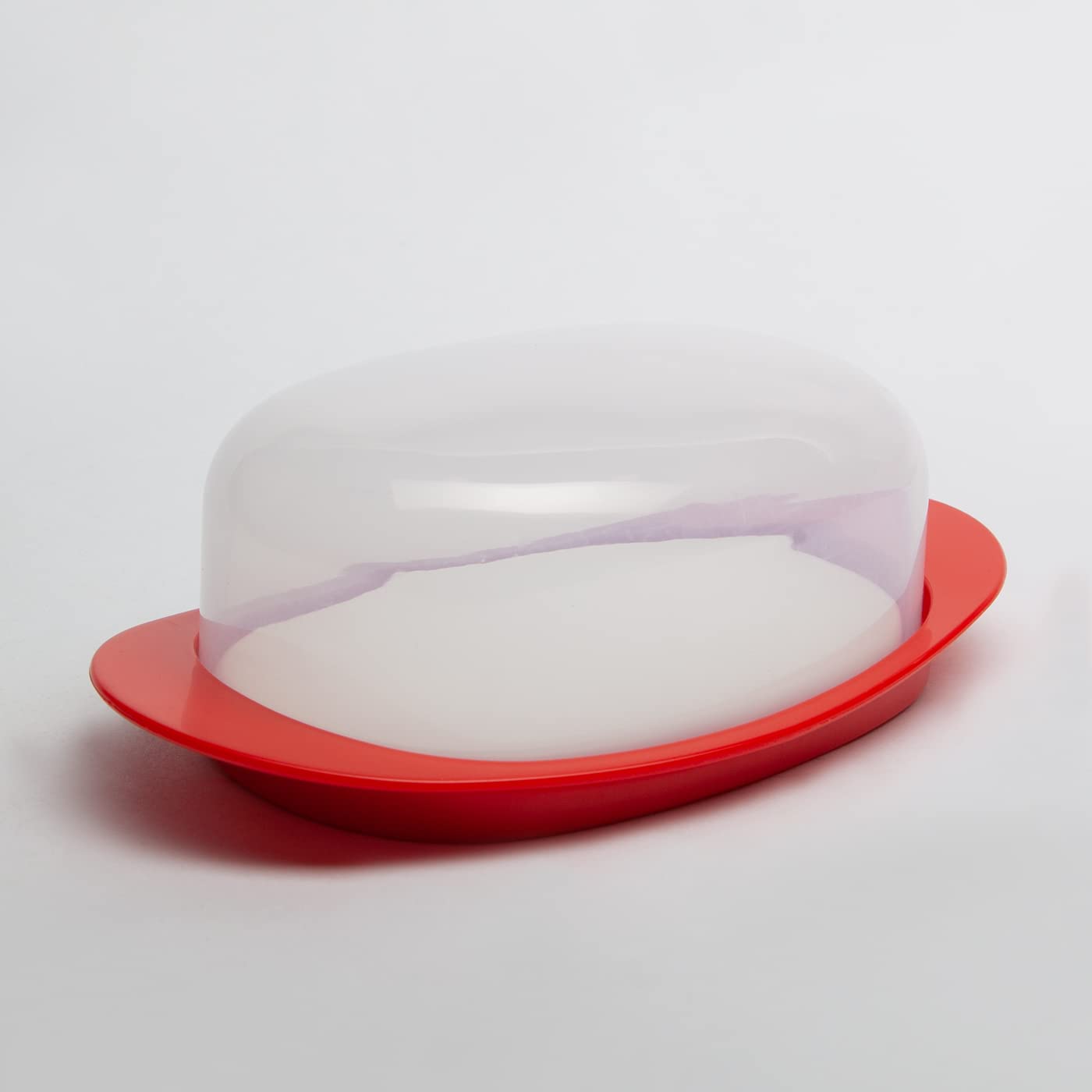 Gluman Large Bread Storage Box with Butter Dish | 100% Food Grade Plastic Bread Keeper & Butter Container | Dishwasher, Freezer Safe & Eco-Friendly | Perfect for Kitchen Countertop, Pantry Organization & Fresh Bread Storage (Red)