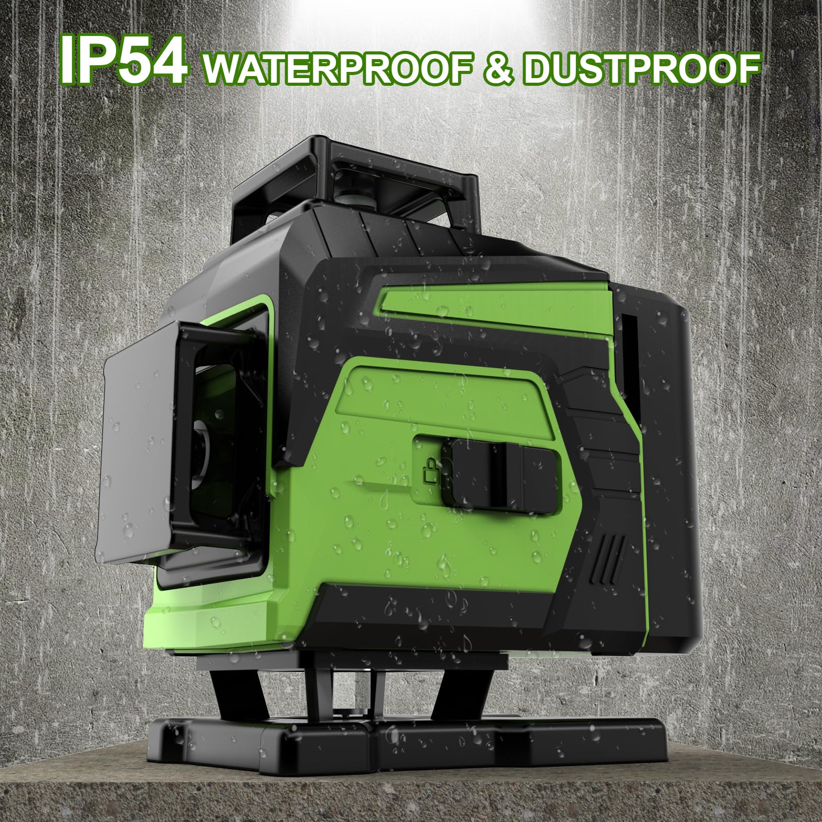 16 Line Laser Level 360° Self-Leveling - Professional 4D Green Cross Line Laser with Remote Control & Adjustable Brightness - Perfect for Construction, Picture Hanging, Tile Installation & DIY Projects - Includes 2 Rechargeable Batteries
