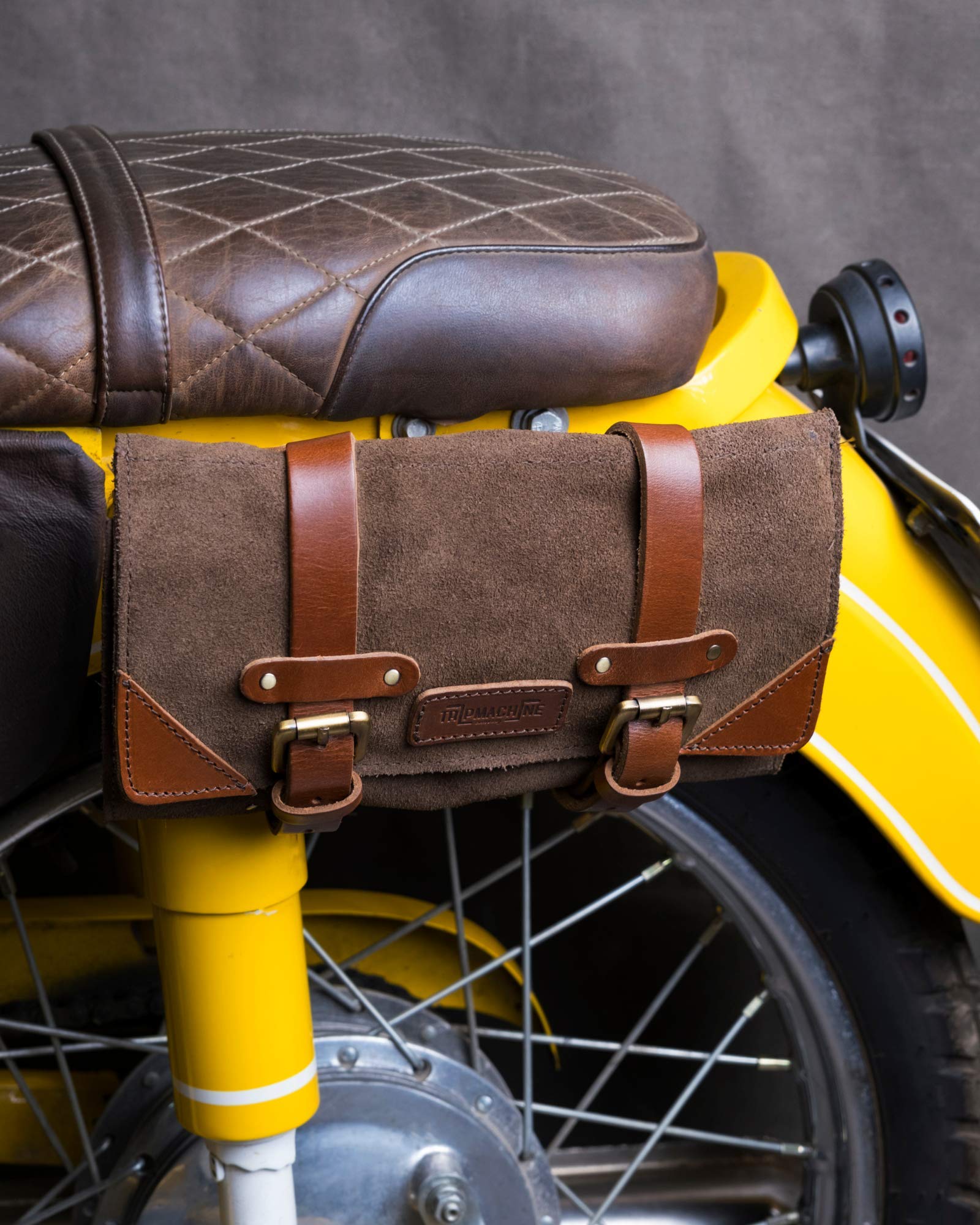 Trip Machine Company Leather Tool Roll - Premium Tobacco Tan Leather Organizer for Tools, Knives & DIY Supplies | Perfect for Workshops, Garages & Outdoor Adventures