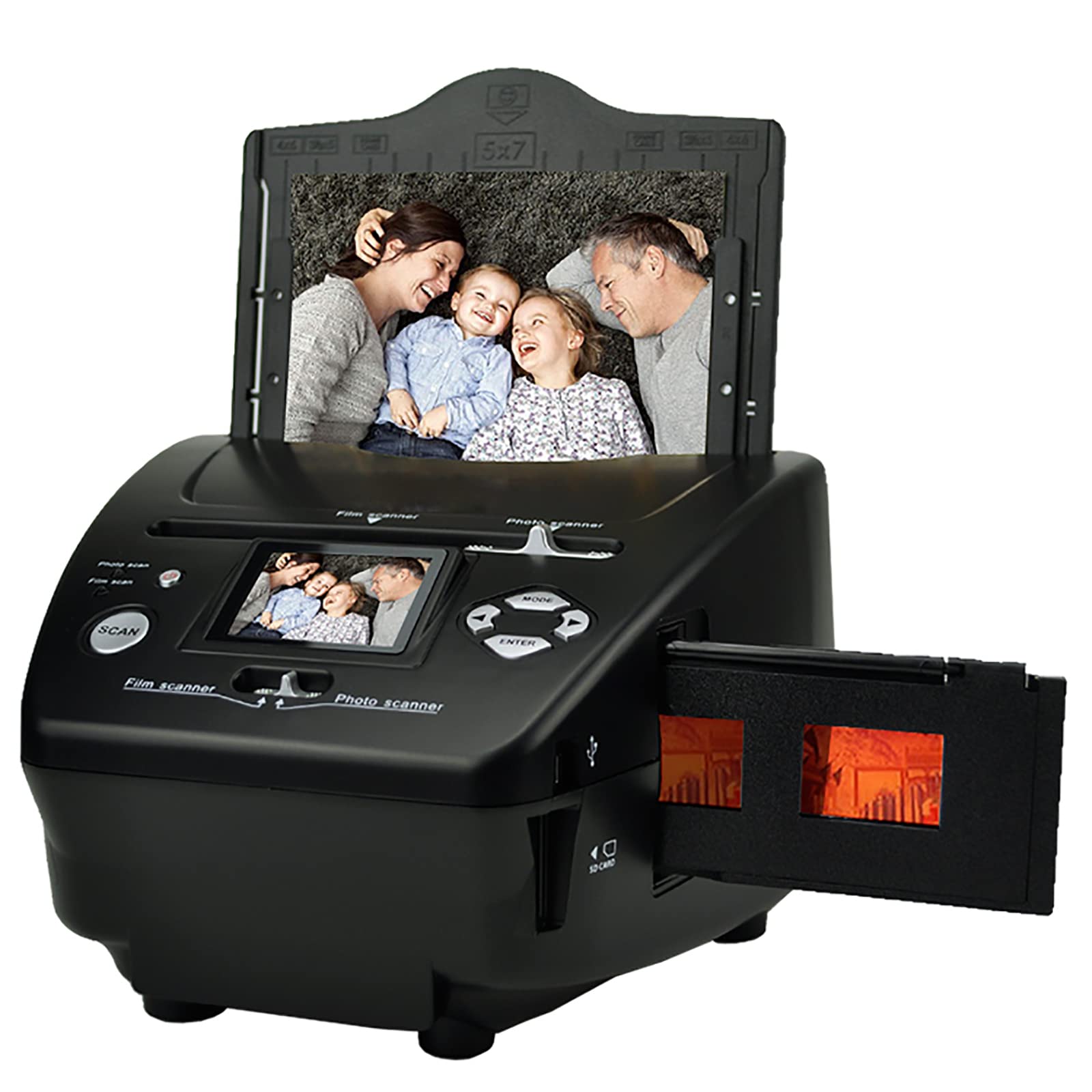 4-in-1 High-Resolution Film Scanner with 2.4