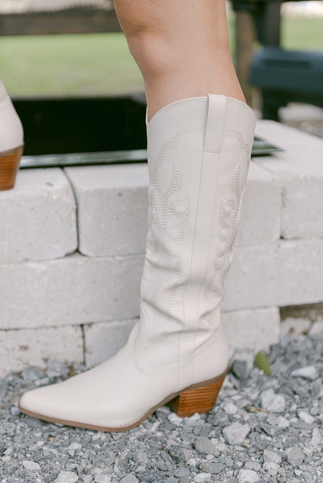 Beige Classic Cowgirl Boots for Women - Western Ankle Boots with Comfortable Heel | Perfect for Country Rides, Rodeos & Casual Outfits