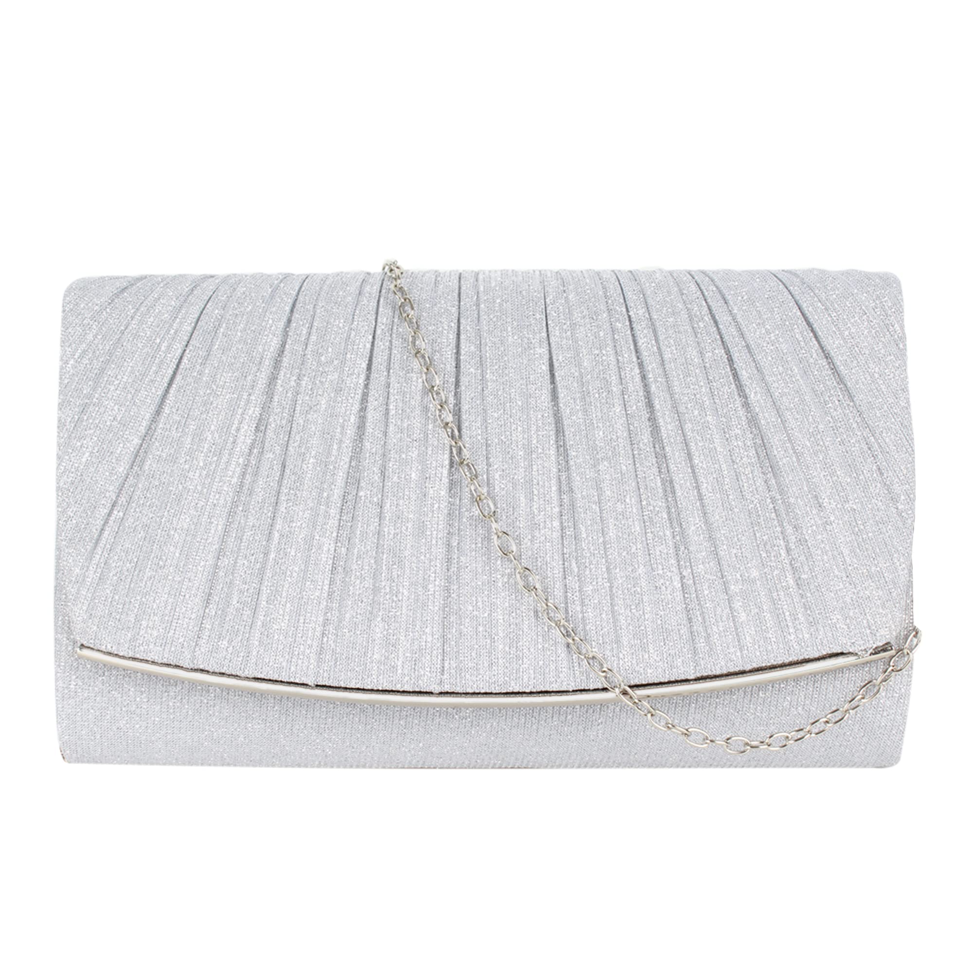 Quniko Glitter Clutch Purse for Women - Elegant Evening Handbag for Wedding, Prom, Party & Formal Events - Shiny Rhinestone Clutch Bag for Special Occasions