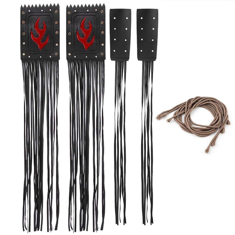 Universal Motorcycle Handlebar Tassel Cover - 2pcs Synthetic Leather Grip for Comfort Riding