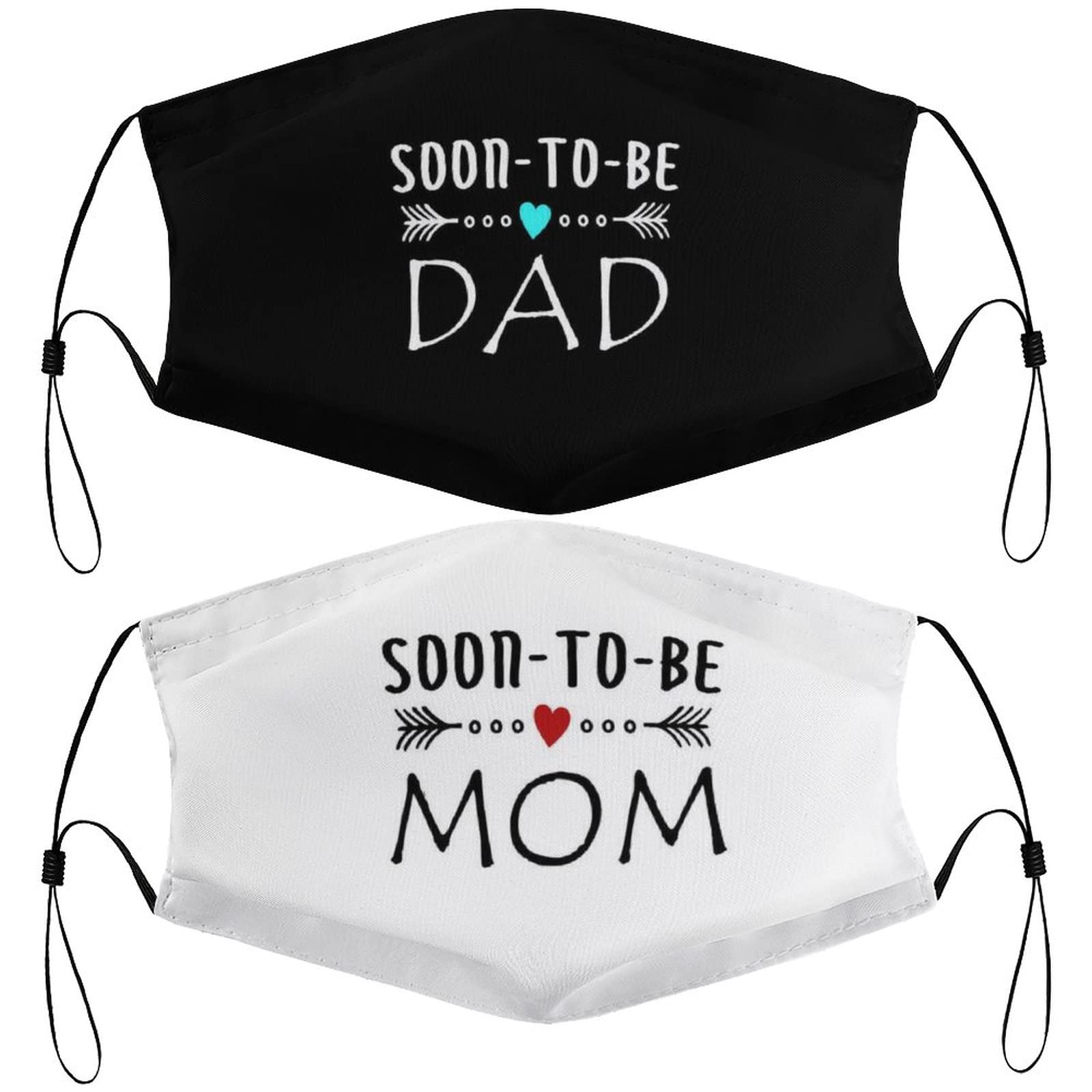 Pregnancy Face Masks for Mom and Dad to Be - Cute Maternity Gifts for First Time Parents - Perfect for Baby Showers, Gender Reveals & Hospital Visits
