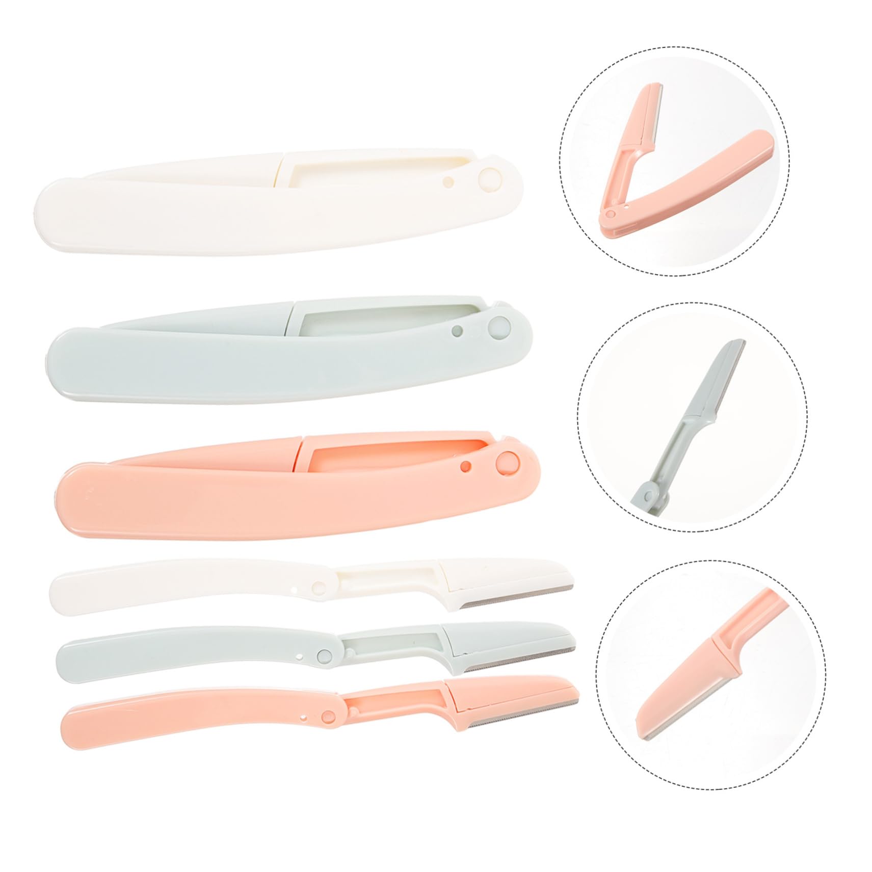 6pcs Women's Facial Razors - Eyebrow & Face Hair Trimmer with Comb - Smooth Skin for Eyebrow Shaping & Peach Fuzz Removal - Perfect for Home & Travel Use