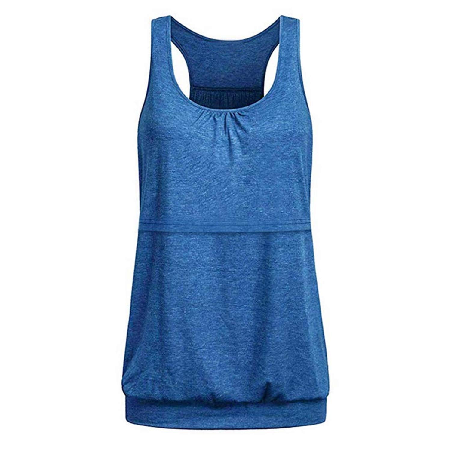 Andongnywell Plus Size Nursing Tank Tops for Women - Maternity Breastfeeding Shirt, Sleeveless Maternity Vest for Comfortable Nursing & Pumping | Perfect for Breastfeeding Moms, Postpartum Wear & Everyday Comfort