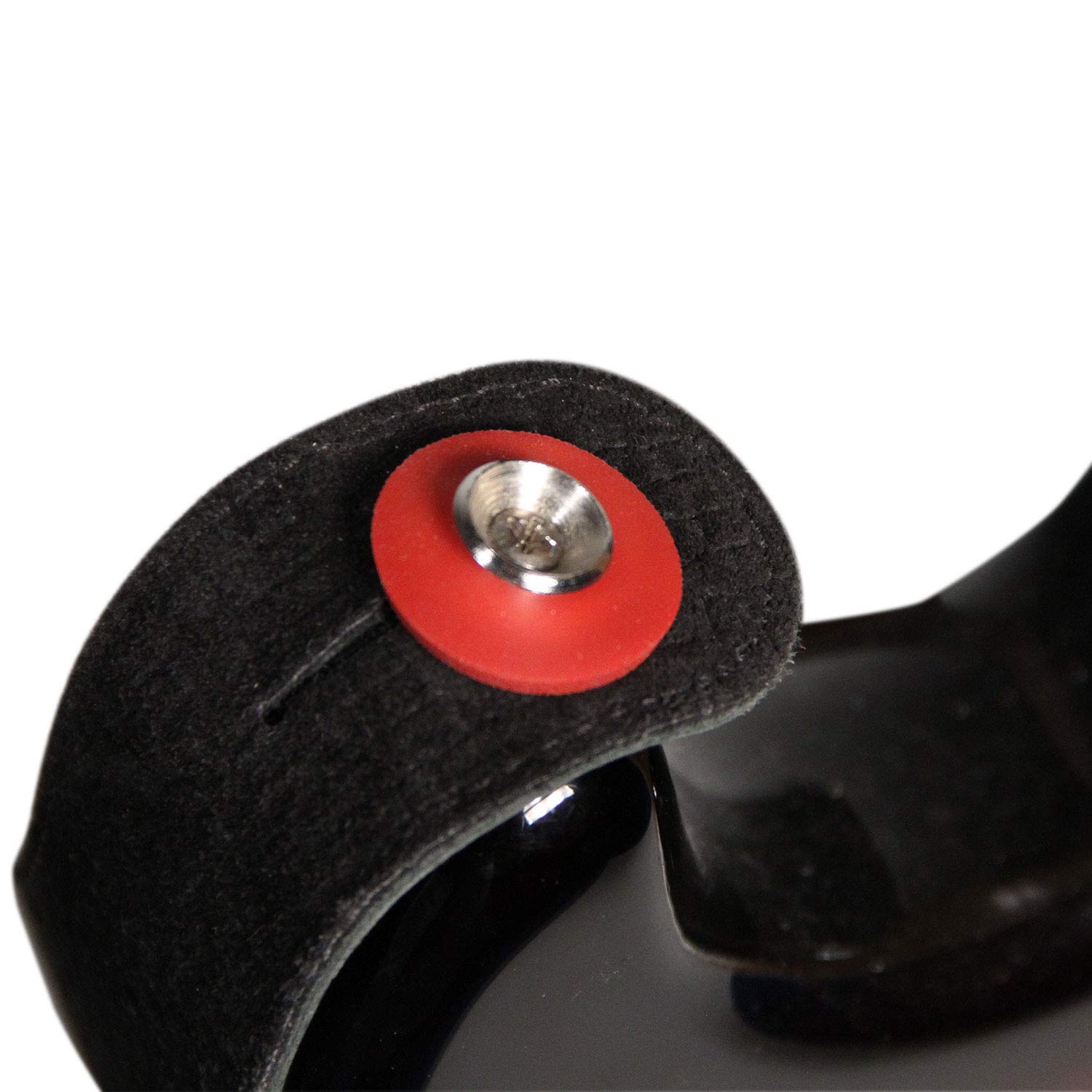 Premium Guitar Strap Locks (2 Pairs) - Secure Red Strap Buttons for Electric/Acoustic Guitar, Bass - Prevent Accidental Drops During Performances & Practice