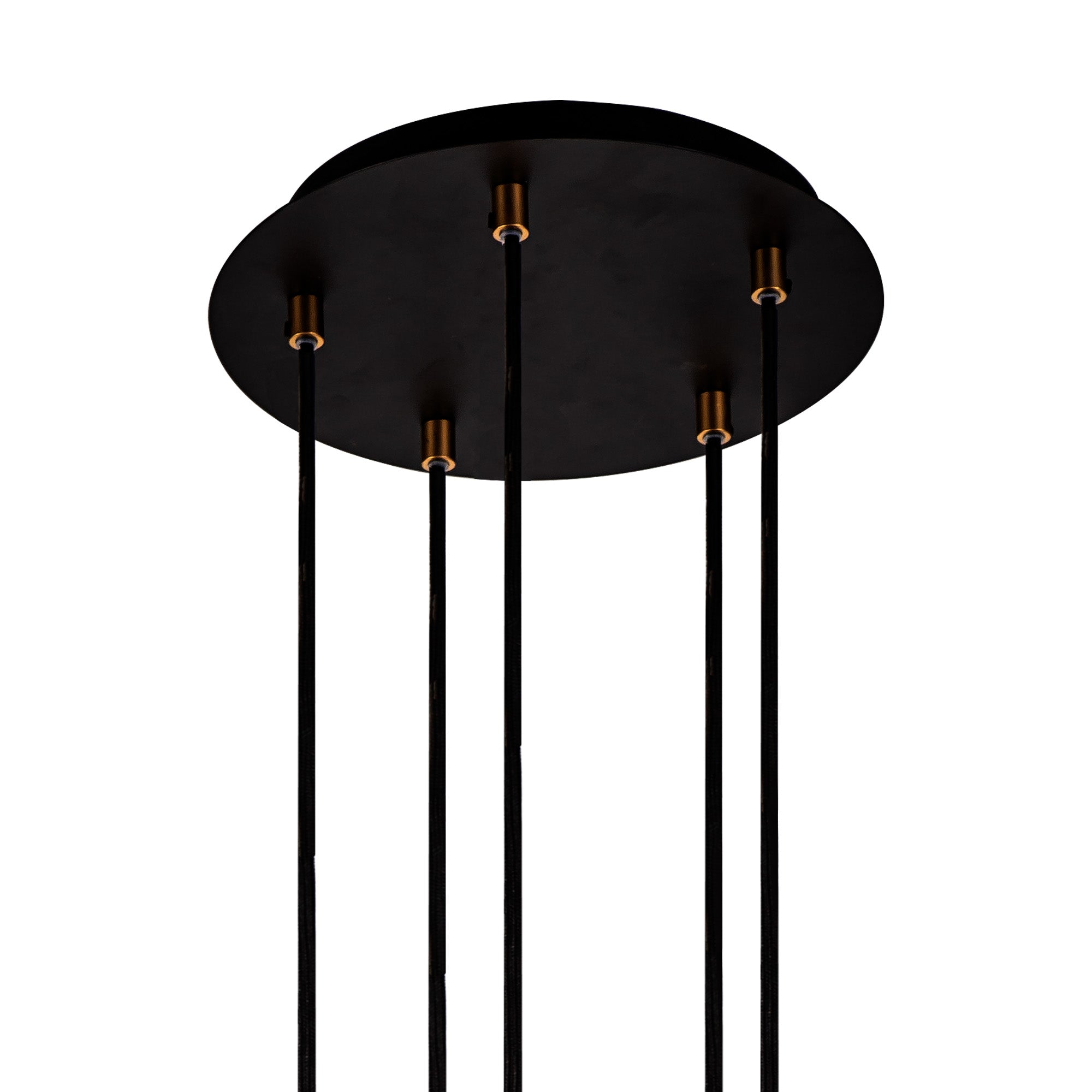 Almera 3L/5L Round Cluster Ceiling Light Fixture with GU10 Socket in Black & Gold Finish - Perfect for Living Room, Bedroom, and Dining Room Lighting