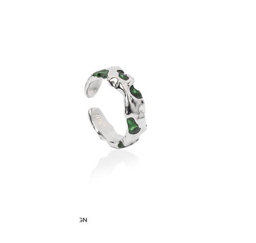 Slytherin House Sterling Silver Adjustable Ring | Harry Potter Inspired Jewelry | Perfect for Fans, Cosplay & Everyday Wear