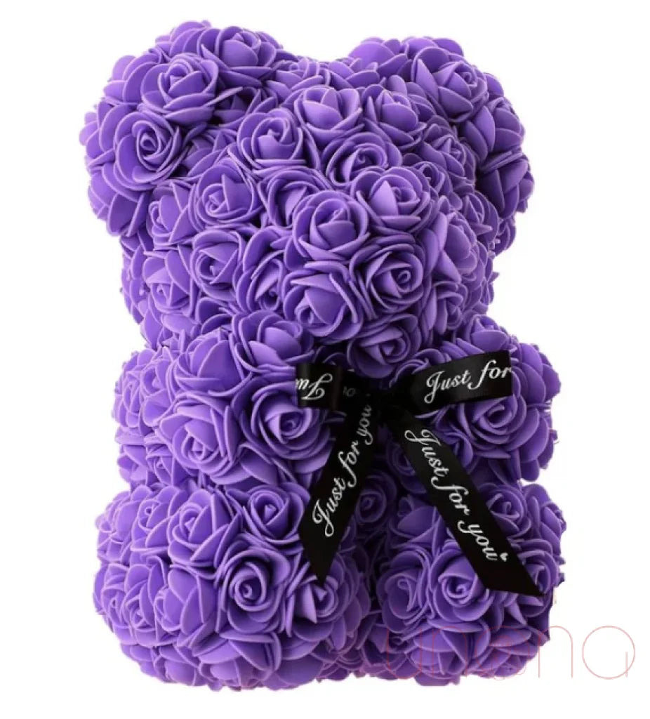 3D Flower Teddy Bear - Handmade Floral Stuffed Animal Gift for Valentine's Day, Birthday & Anniversaries | Perfect for Romantic Surprises, Home Decor & Nursery Room