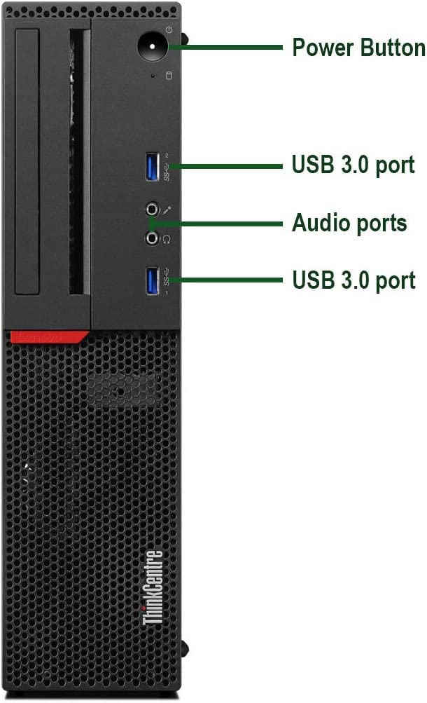 Lenovo ThinkCentre M700 SFF Business Desktop PC - Intel Core i3-6100 3.7GHz, 8GB DDR4 RAM, 256GB SSD, WiFi, Bluetooth, Windows 10 Pro (Renewed) - Compact Office Computer for Dual Monitor Setup, Accounting, Call Centers & Home Office Workstations
