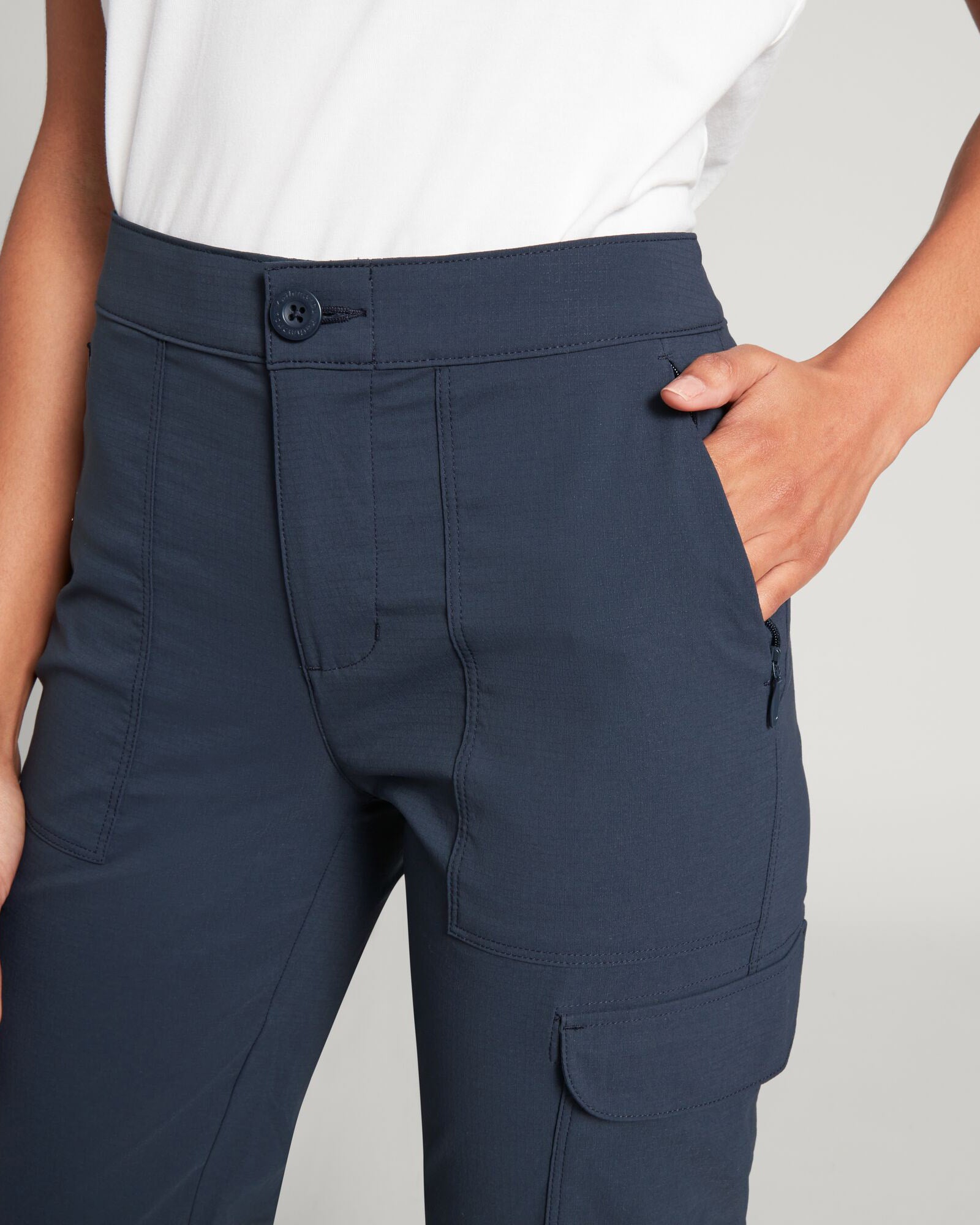 Women's Miro 3/4 Length Yoga Pants - Midnight Blue for Yoga, Running & Lounge Wear - High Waisted Stretchy Workout Leggings