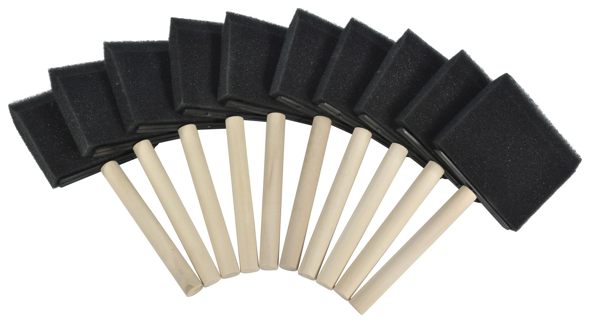 School Smart 3-Inch Wedge Foam Paint Brushes - Pack of 10 | Kids Art Supplies, Classroom Craft Activities & DIY Home Projects