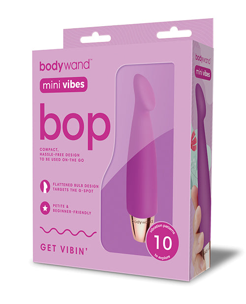 Bodywand Mini Vibes Bop - Rechargeable Silicone Clitoral Stimulator for Women, Purple - Perfect for Solo Play & Couples Intimacy