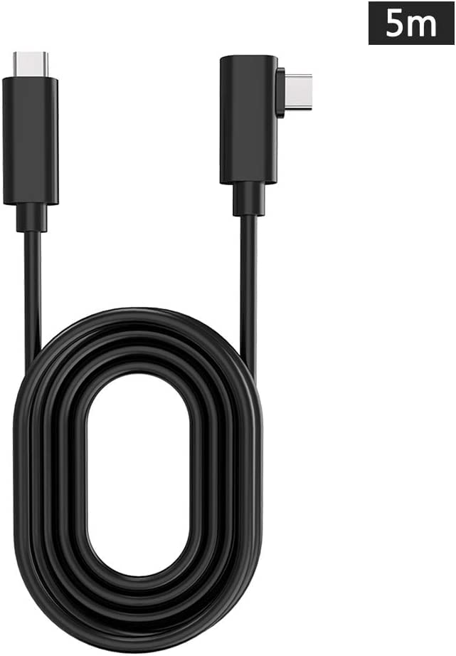 Oculus Quest 2 & Quest 3 VR Headset Link Cable - 16FT (5M) High-Speed 5Gbps Data Transfer & Fast Charging USB-C Cable for PC VR Gaming & Streaming