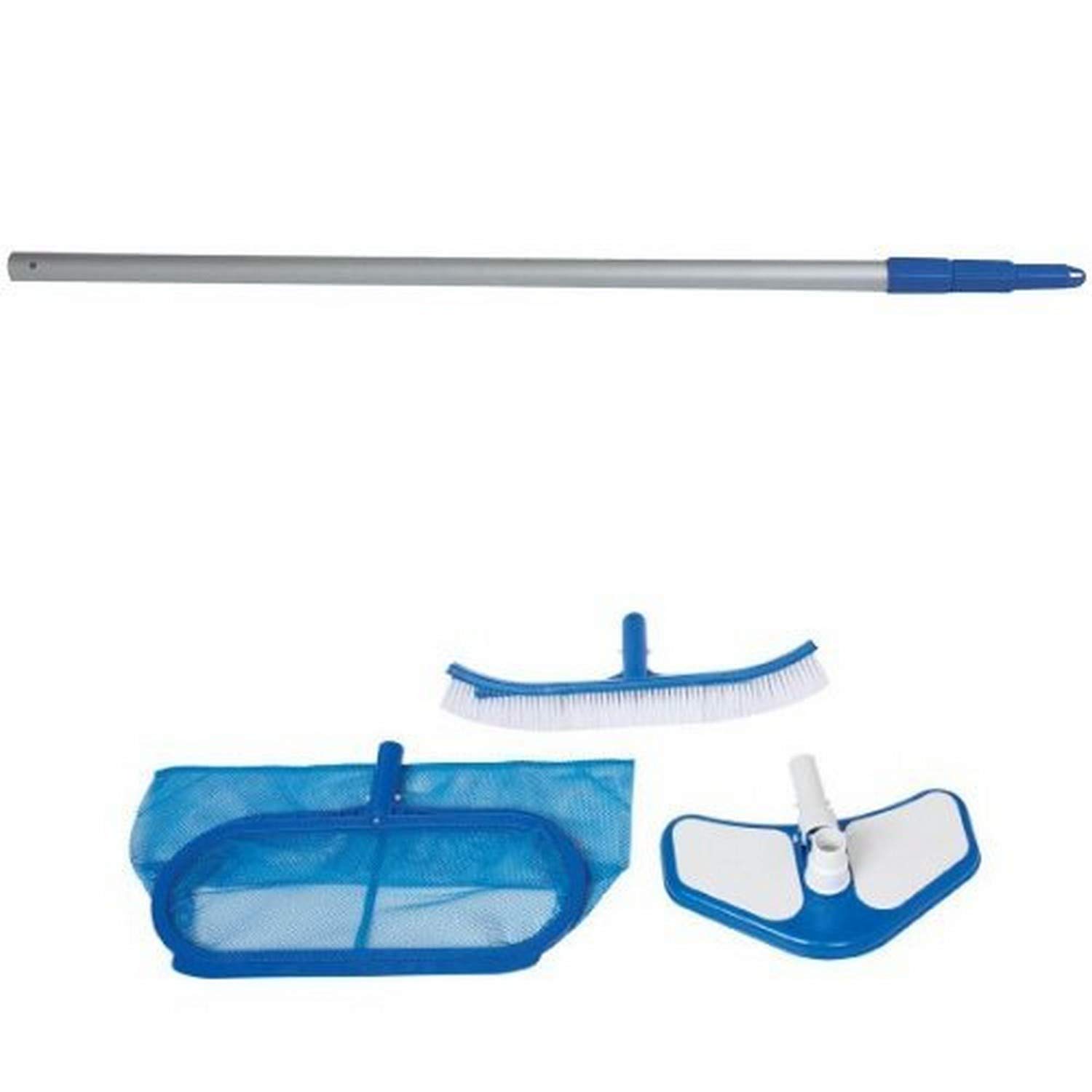 Intex 94-Inch Telescoping Aluminum Pool Pole with Deluxe Cleaning Kit - Perfect for Above Ground & Inground Pool Maintenance, Skimming, and Vacuuming