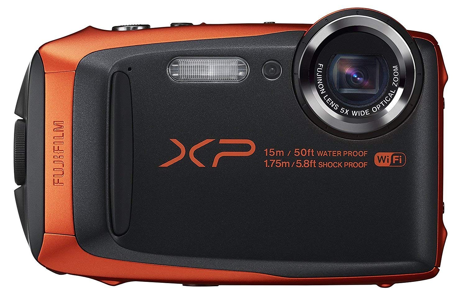 Fujifilm FinePix XP90 Waterproof Digital Camera 16.4MP 5x Zoom - Renewed (Orange) | Perfect for Outdoor Adventures, Snorkeling & Travel Photography