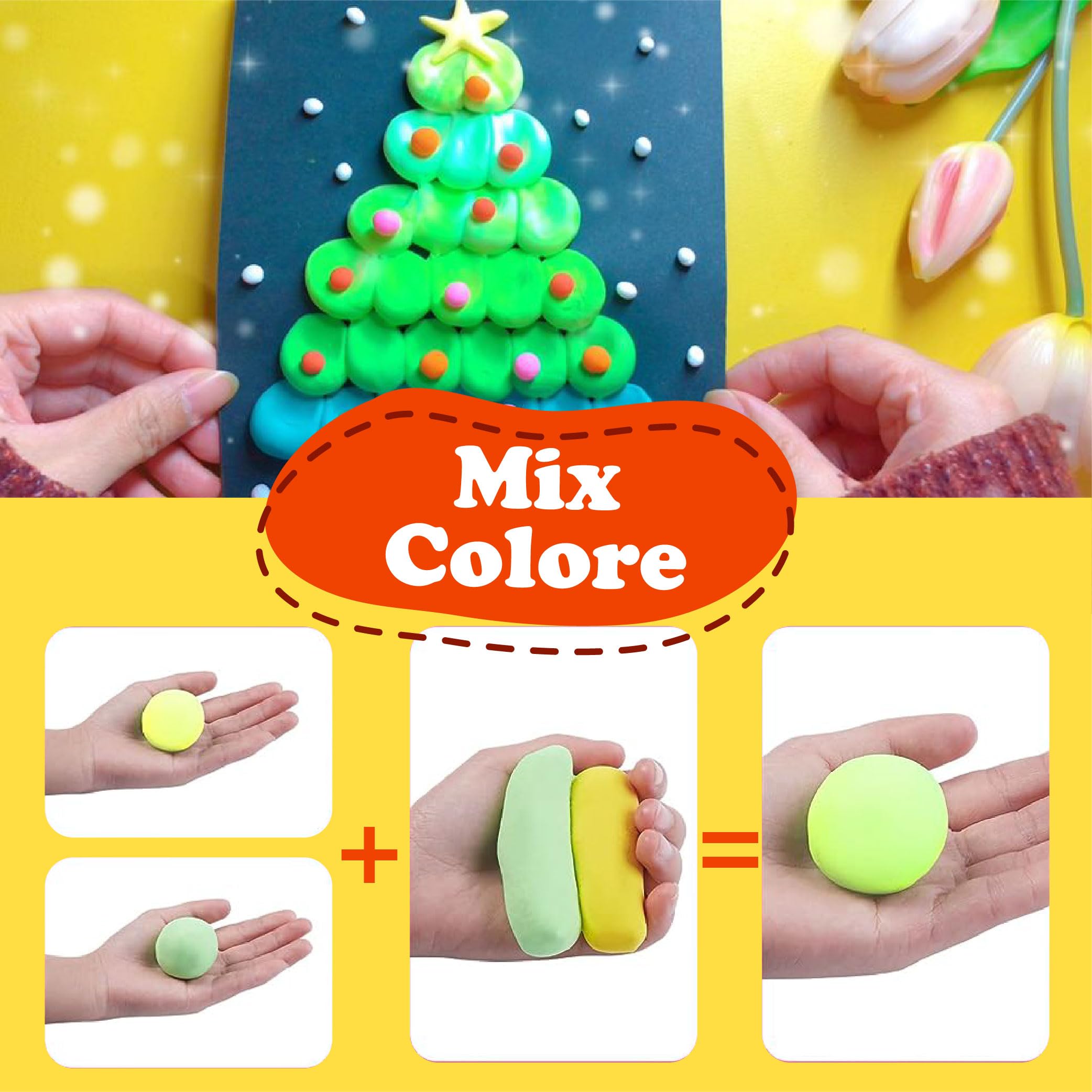 160G Air Dry Ultra Light Clay Kit - Self-Hardening Polymer Modeling Clay for Kids, DIY Crafts & Art Projects (White) | Perfect for School Activities, Birthday Parties & Creative Play