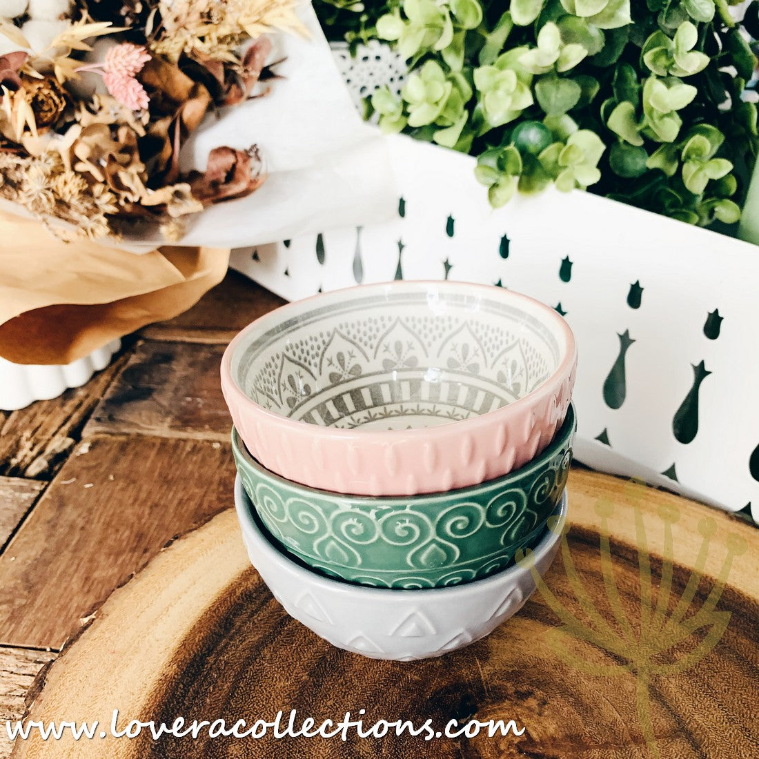 Bohemian Embossed Dinnerware Set - 50% Off + Buy 1 Get 1 Free - Perfect for Boho Chic Dining, Wedding Registry & Home Decor
