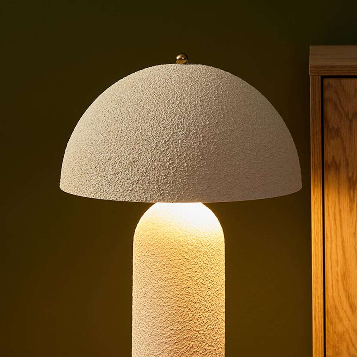 Modern Dome Pebble Table Lamp - Soft LED Bedside Light for Living Room, Bedroom & Office - Stylish Nightstand Lamp with Touch Control & Dimmable Warm White Light