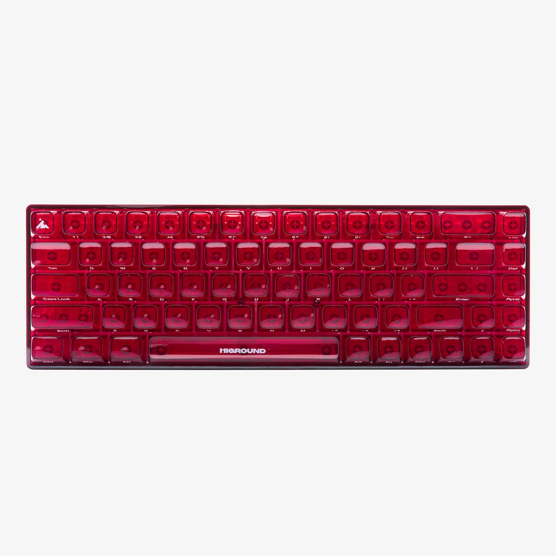 CLEAR RUBY Basecamp 65% Mechanical Keyboard with Silent Glacier Switches - Compact Wired Gaming Keyboard for PC, Mac, Office & Typing Enthusiasts