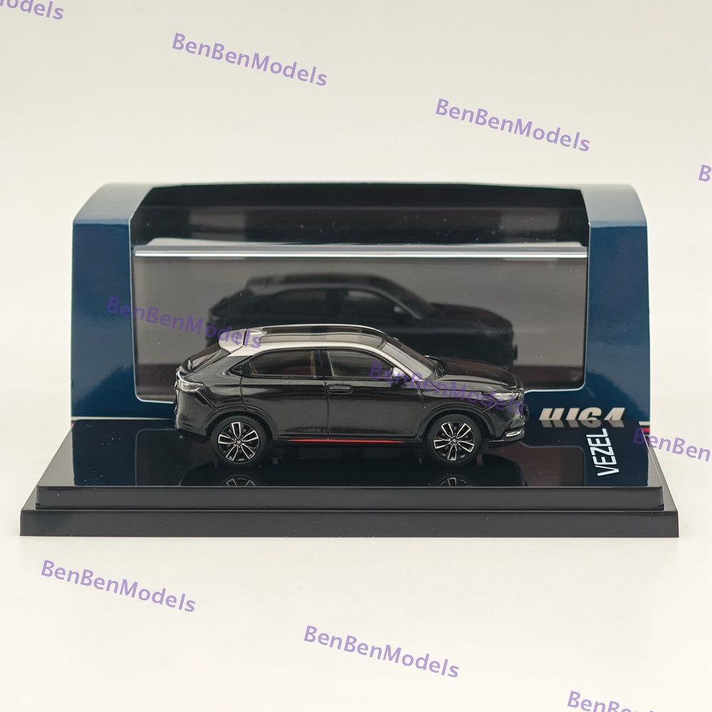 1/64 Scale Hobby Japan VEZEL e:HEV PLaY Crystal Black Pearl Diecast Car Model HJ642071BK - Perfect for Collectors, Display & Racing Scenes
