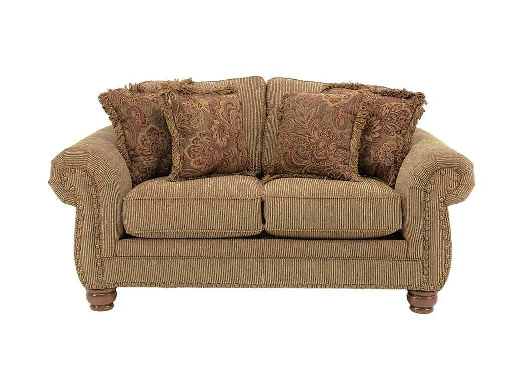 Lonewolf Brass Sofa and Loveseat 3180 - Modern Living Room Furniture Set for Home & Office Decor | Perfect for Small Spaces, Apartments and Cozy Gatherings