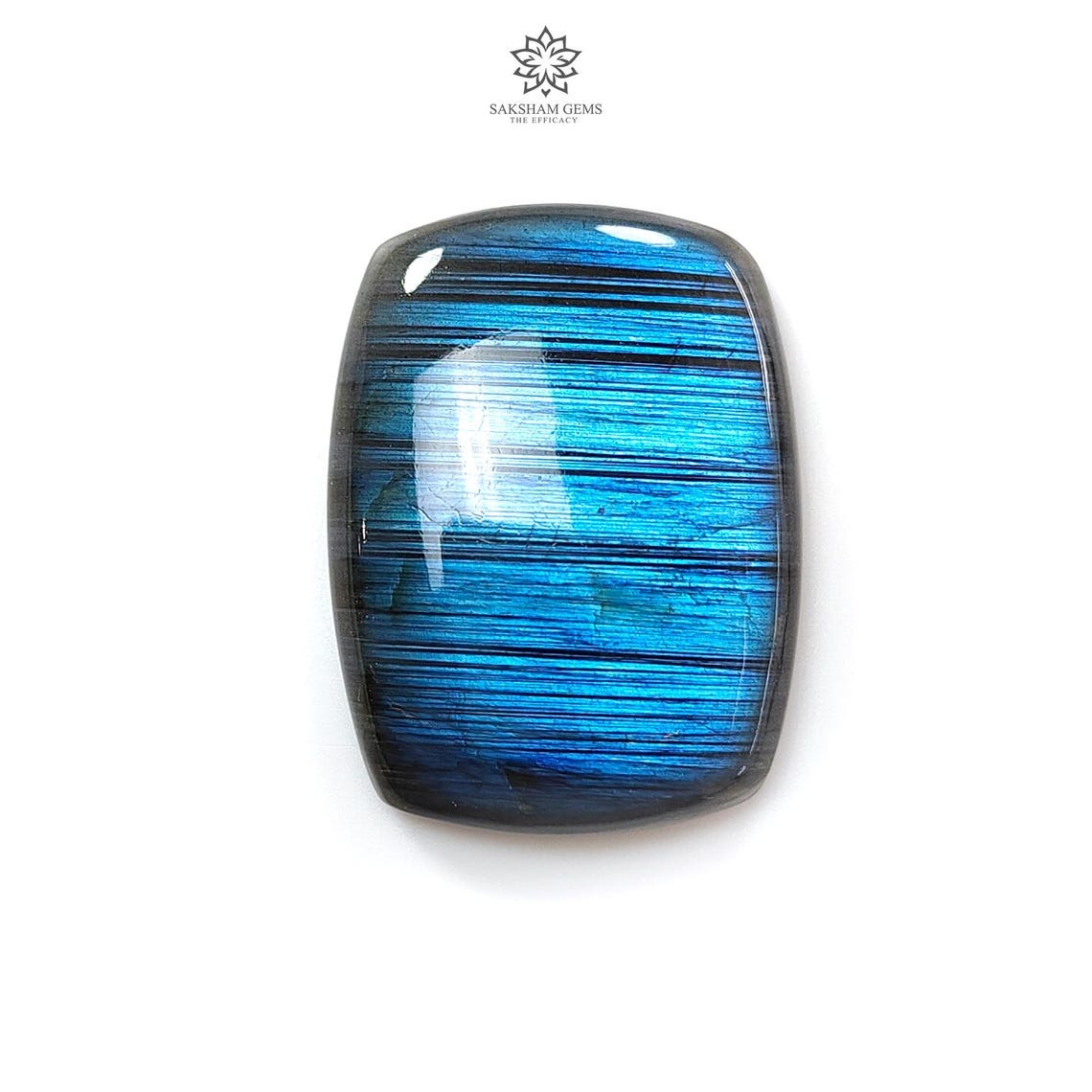 Natural Blue Labradorite Gemstone Cabochon - Untreated Cushion Shape (1pc) for Jewelry Making, Pendants & Wire Wrapping - Healing Crystal for Meditation & Energy Work
