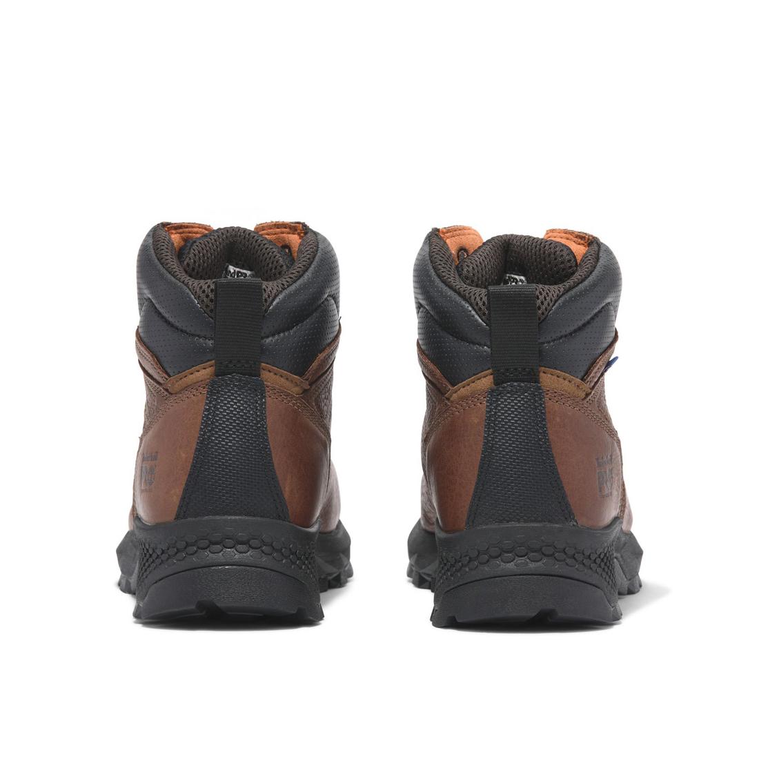 Titan EV 6 Inch Composite Toe SD10 Work Boots for Men - Brown Coffee Safety Shoes - Waterproof & Slip-Resistant for Construction, Warehouse & Outdoor Work