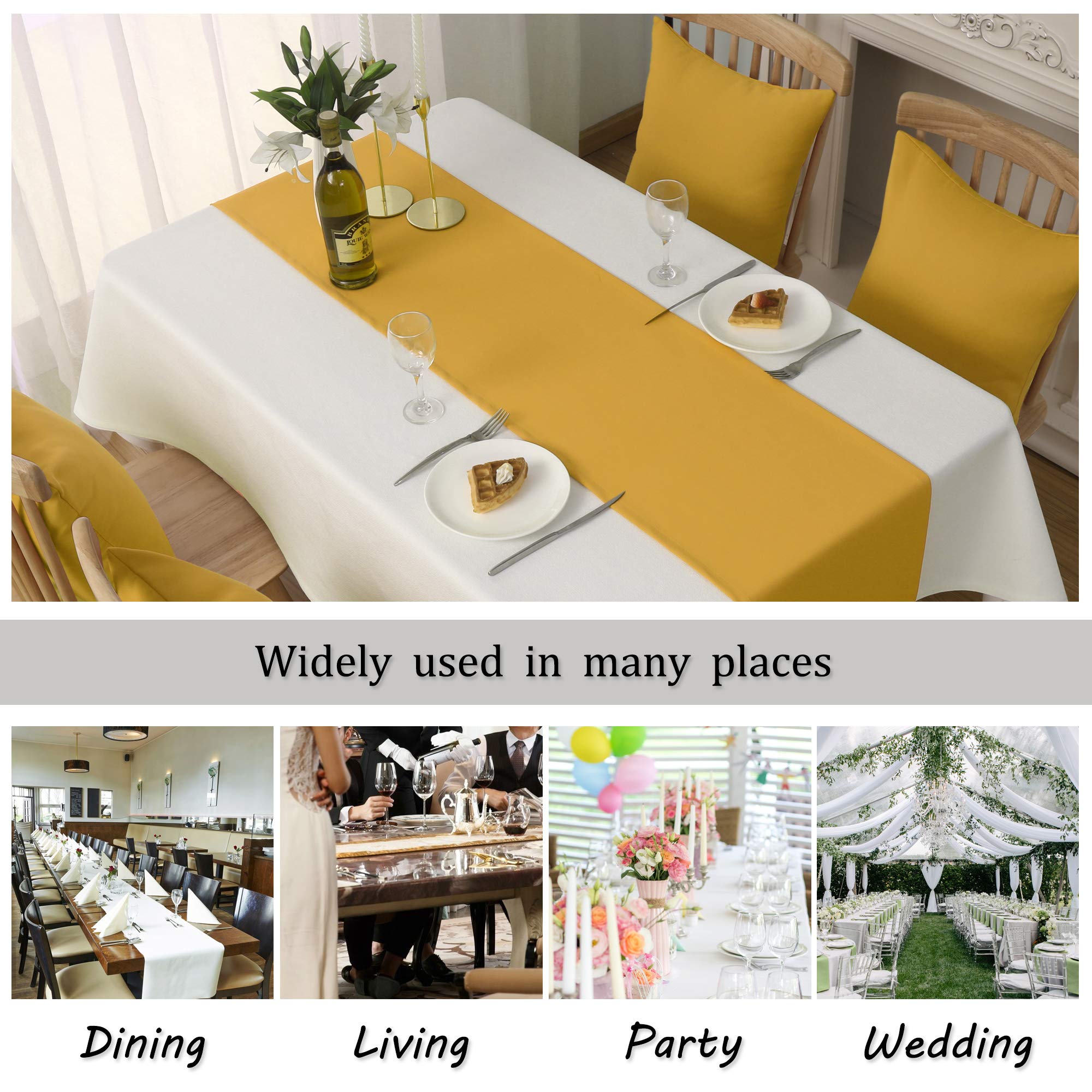 DUALIFE Handmade Yellow Table Runner 14