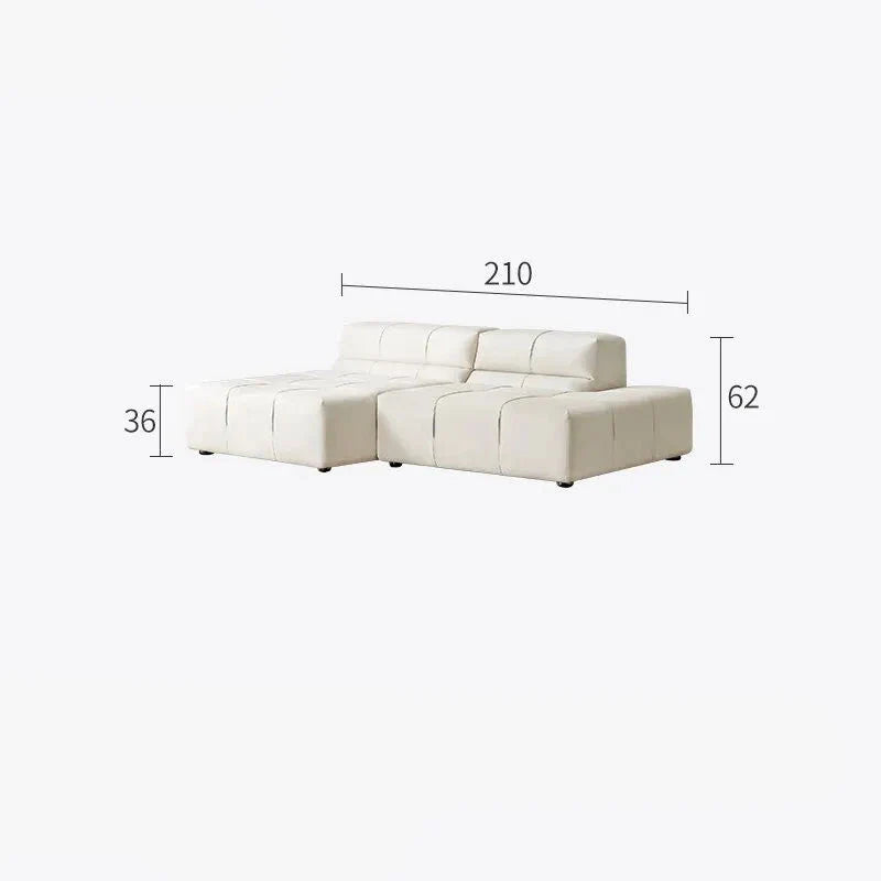 Modern Minimalist Luxury Sectional Sofa Set - Corner Couch for Living Room, Lounge & Home Theater - Soft Fabric Upholstery & Comfortable Seating
