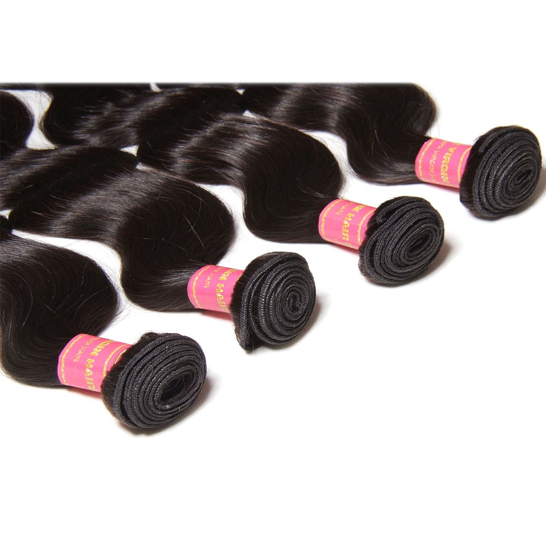 Klaiyi 10A Brazilian Virgin Hair Extensions - No Shedding, Unprocessed Human Hair Bundles (18/20/22 Inch Body Wave) 95-100g/lot | Natural Color for Styling, Volume & Length | Perfect for Daily Wear, Parties & Special Occasions