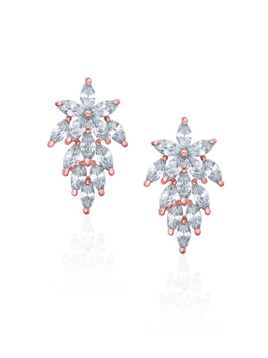 Exquisite Crystal Cluster Flower Stud Bridal Earrings for Weddings & Special Occasions – Kezani Exclusive