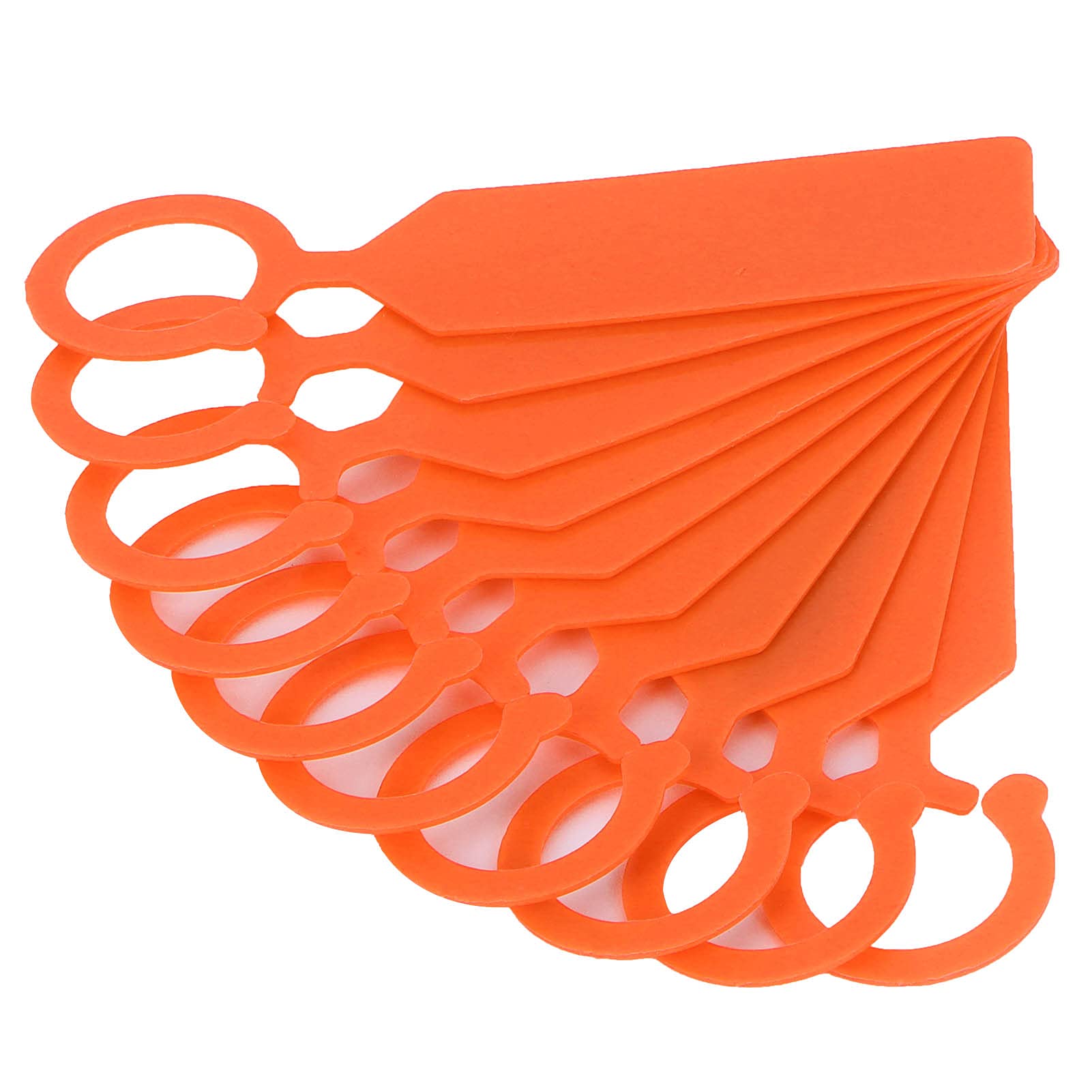 100Pcs Orange FASJ Plant Tree Tags & Labels - Durable Garden Markers with Buckle Shape for Farmland, Gardens, Orchards - Perfect for Organizing Plants, Seedlings & Trees