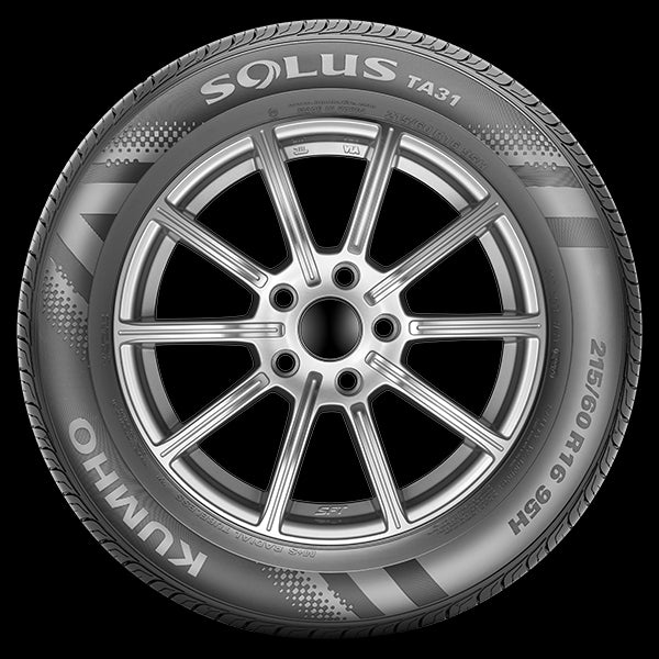 Kumho Solus TA31 185/55R15 82H All-Season Tire - High Performance for Sedans & Compact Cars - Perfect for Daily Commuting & Highway Driving