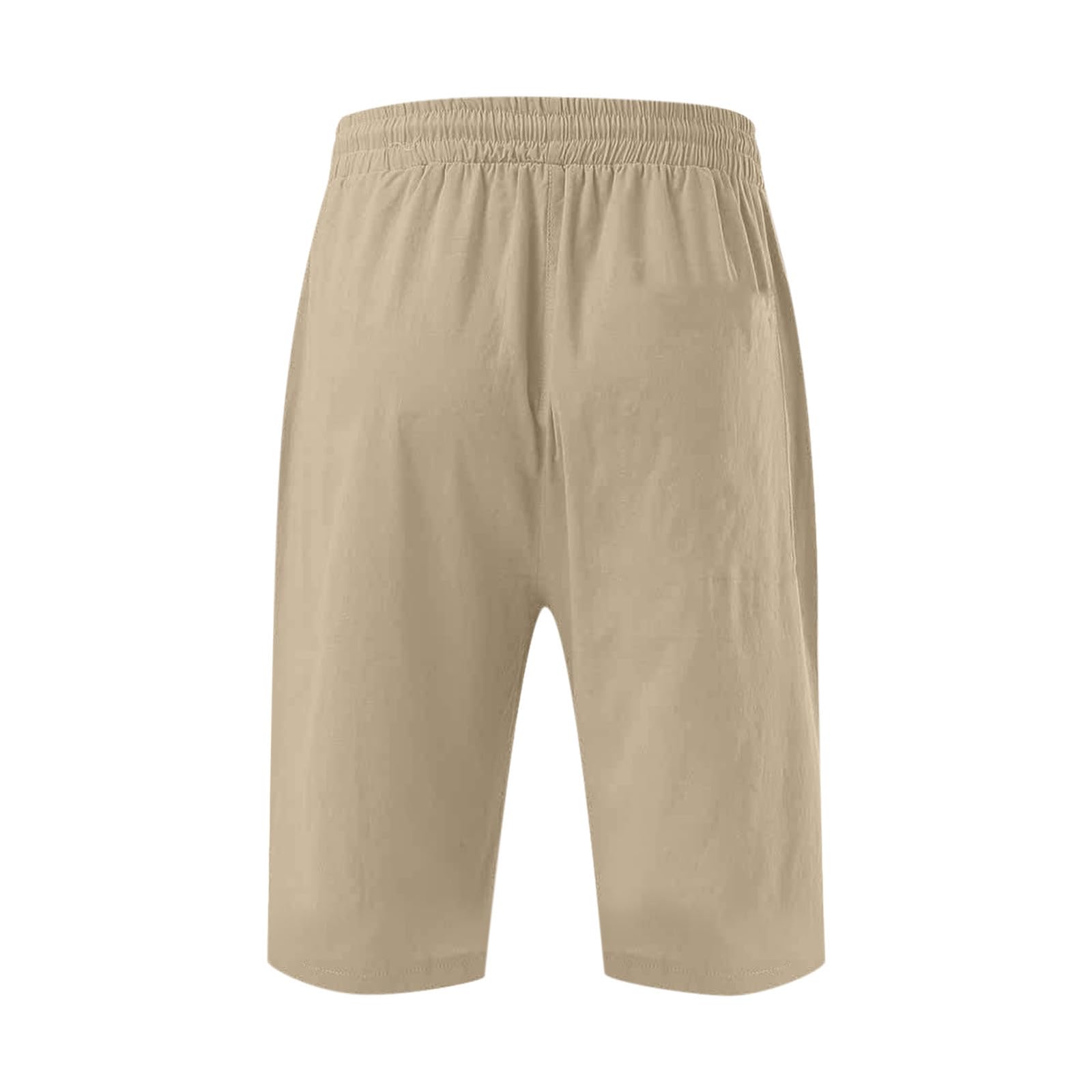Women's Bermuda Shorts for Summer - Knee Length Drawstring Casual Shorts with Elastic Waist | Resort Wear & Lounge Shorts in Khaki | Perfect for Beach Vacations, Yoga, and Relaxing at Home