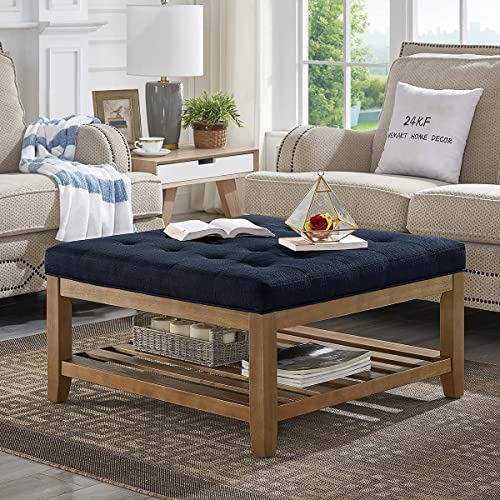 Navy Blue-large Ottoman