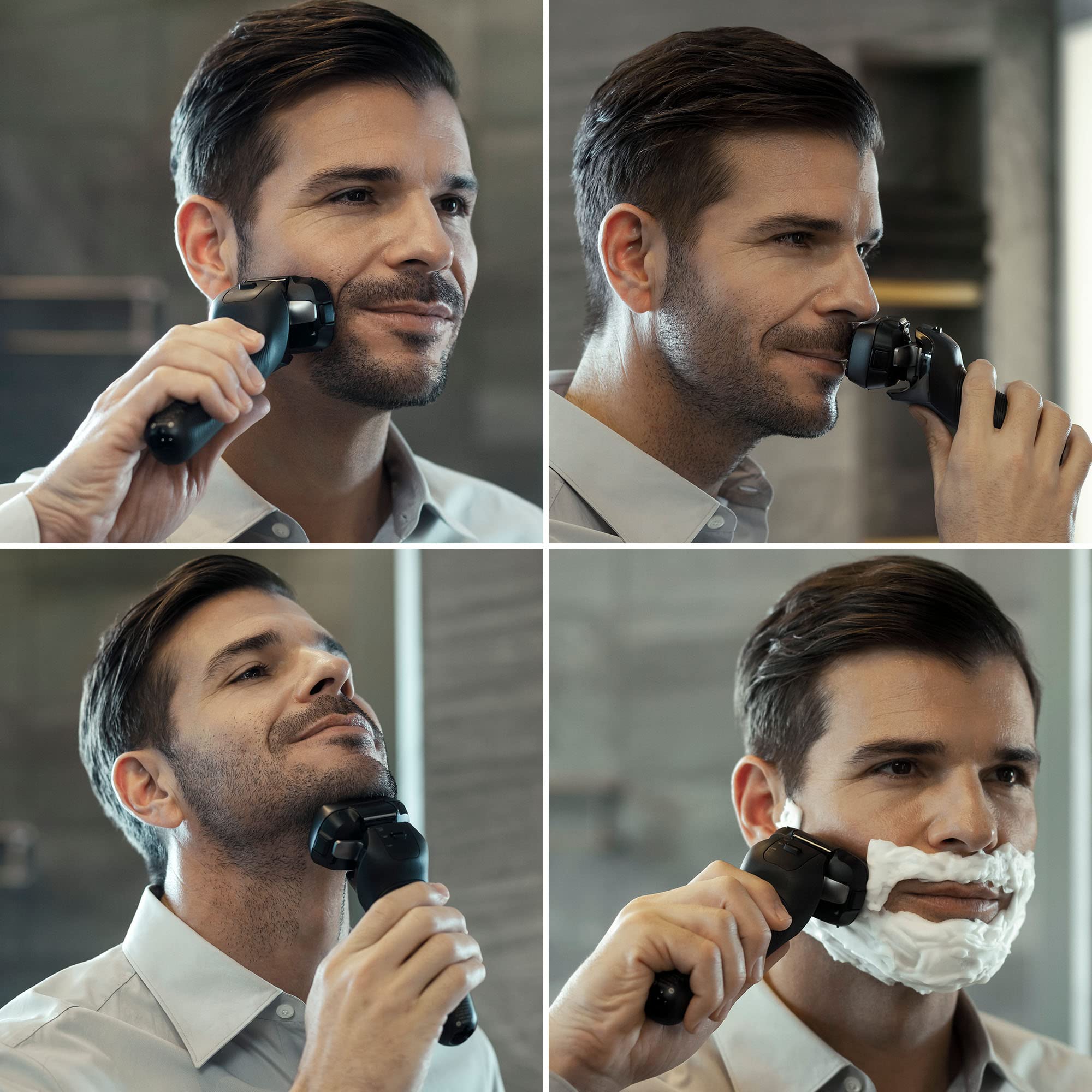 Panasonic ES-LS9A-K ARC6 Six-Blade Men's Electric Razor with Automatic Cleaning & Charging Station - Black | Wet/Dry Shaving for Travel & Daily Grooming