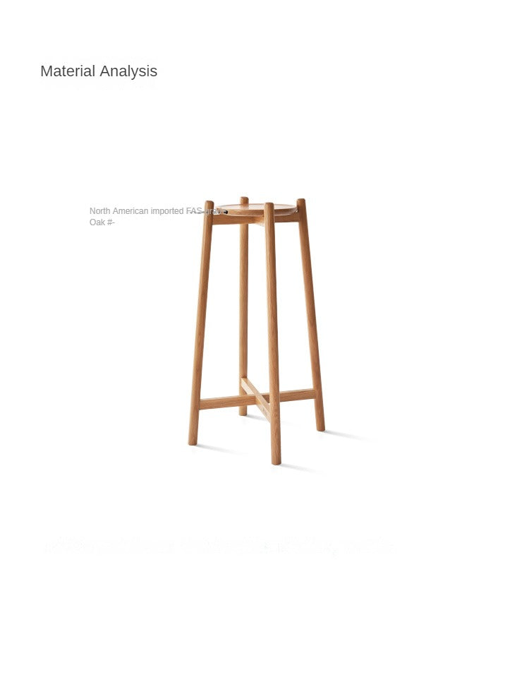 Solid Wood Flower Rack - Oak & Walnut Storage Shelf for Plants | Perfect for Home Decor, Living Room, Garden & Indoor Plant Display