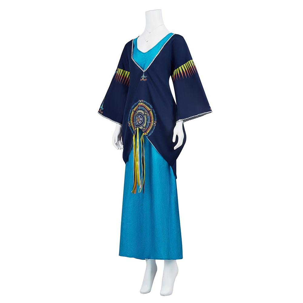 Queen Padme Amidala Cosplay Costume - Tatooine Blue Dress & Cloak Outfit for Women | Star Wars Costume Party, Halloween Dress-Up, Cosplay Events