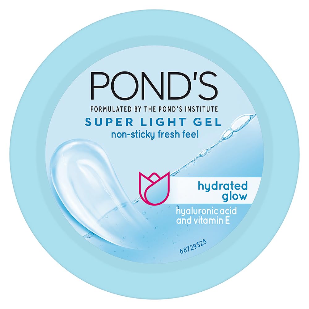 POND'S Light Face Moisturizer 200ml with Vitamin E & SPF 15 - Daily Non-Oily Cream for Soft Glowing Skin | POND'S Super Light Gel Oil-Free Moisturizer 49g | Perfect for Daytime Hydration & Sun Protection