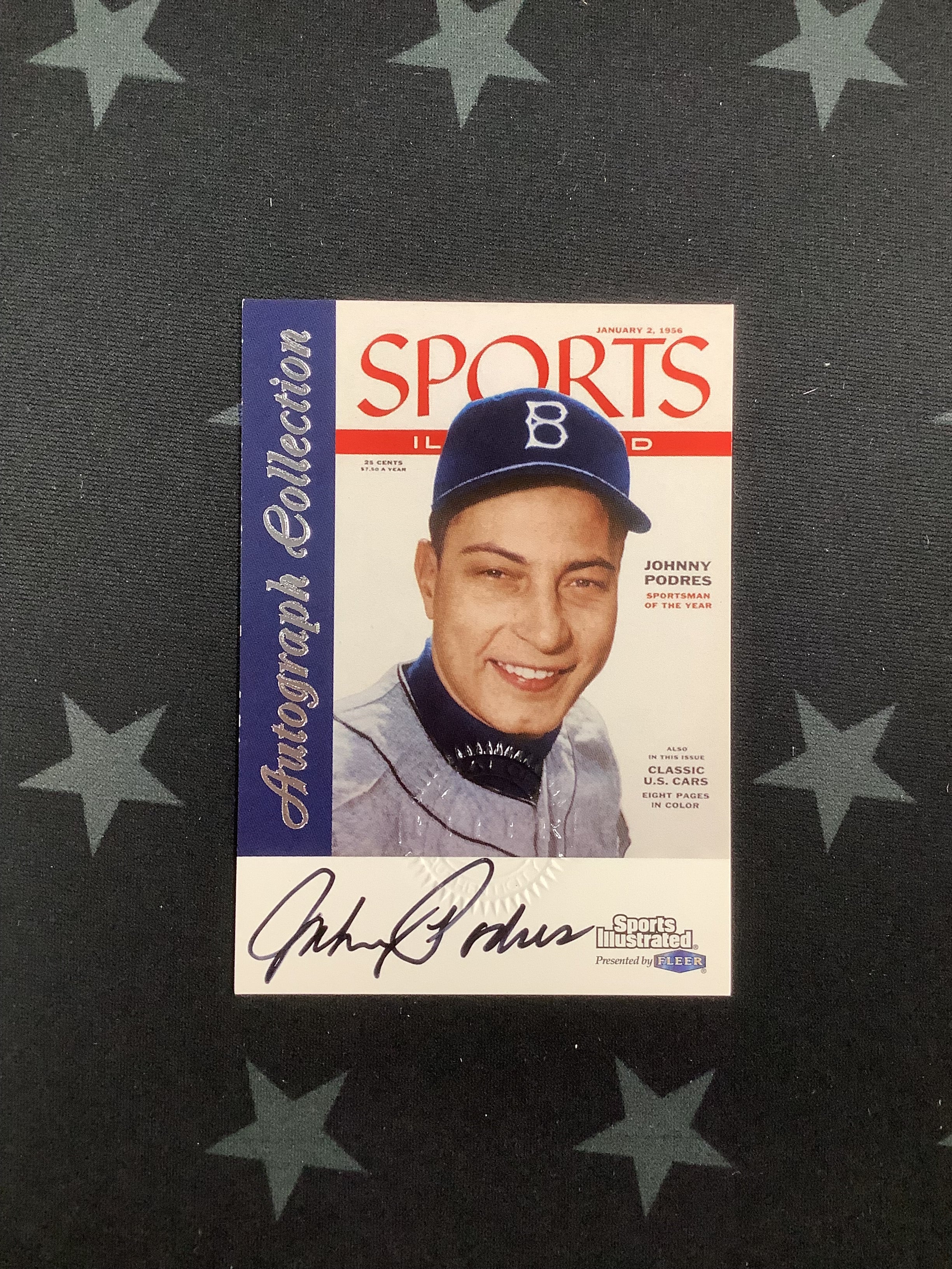 1999 Fleer Autograph Collection Johnny Podres Sports Illustrated Baseball Card - Rare Vintage Memorabilia for Collectors & Fans - Perfect for Display, Framing, and Sports Memorabilia Collections