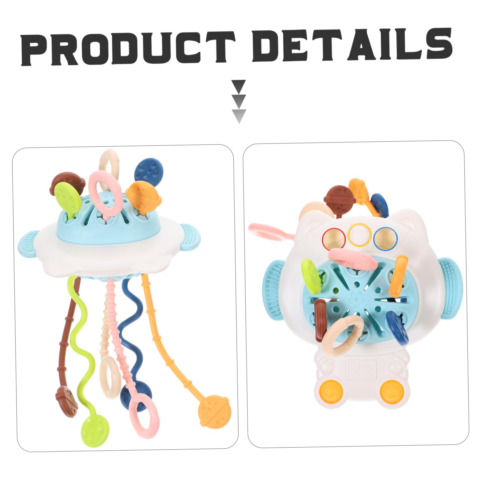 Toyvian 3-Piece Baby Teething Toys Set - BPA-Free Plastic Sensory & STEM Bath Toys for Infants & Toddlers - Soothing Gums, Learning Play & Bathtime Fun