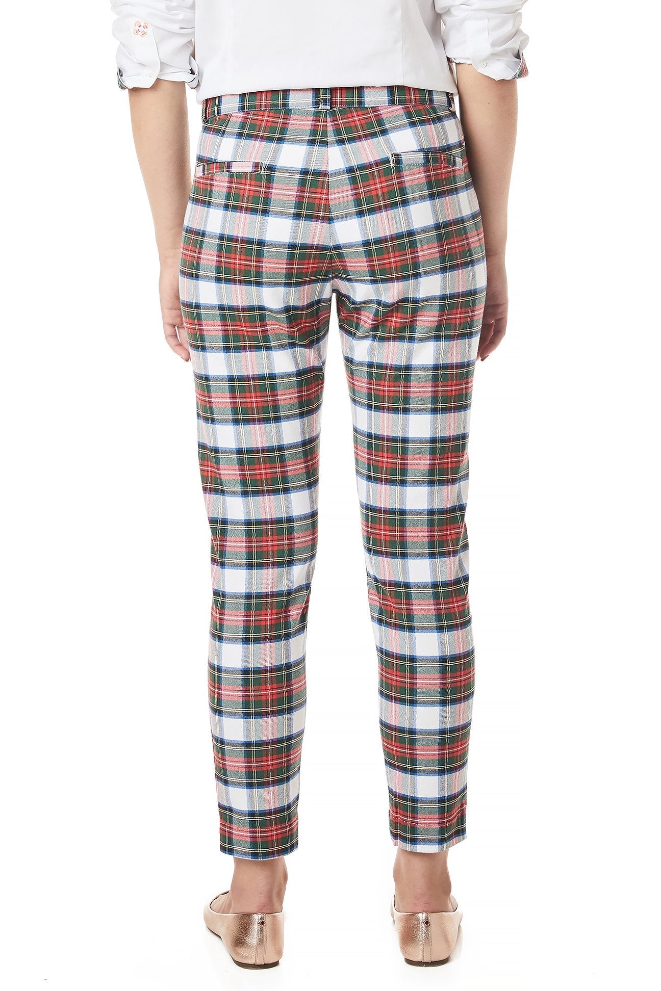 Stylish Ankle-Length Capri Stretch Twill Dress in Classic Stewart Tartan Plaid - Perfect for Office Wear, Casual Outings & Special Occasions
