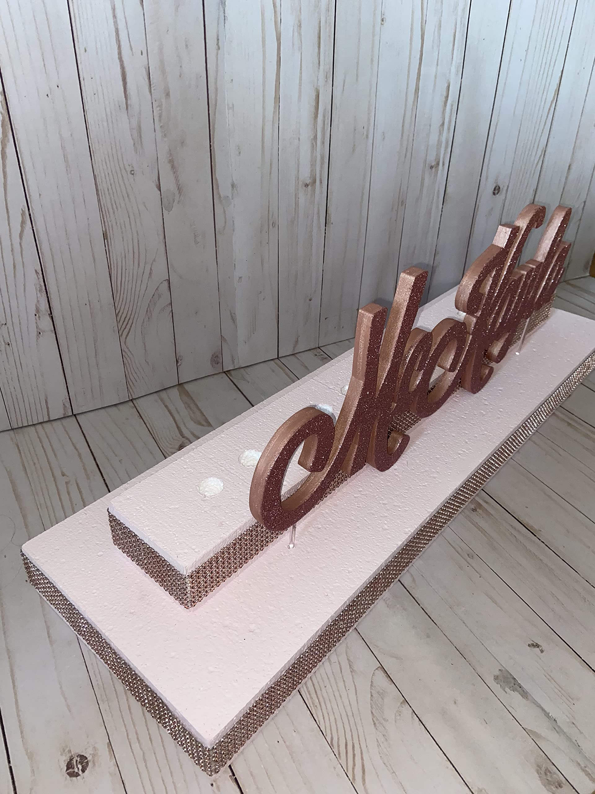 Sweet 16 Candelabra - Elegant Bar Mitzvah & Bat Mitzvah Name Stand for Candle Ceremony | Glitter Personalized Candle Holder Board | Perfect for Birthday Celebrations & Religious Events