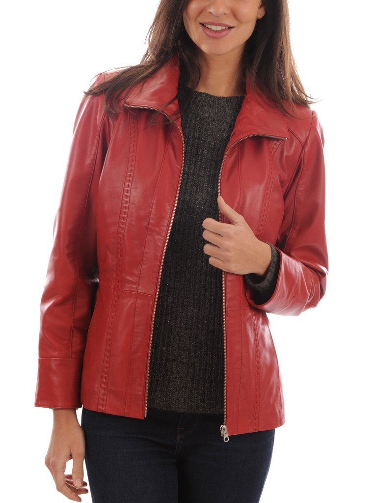 Premium Women's Lambskin Leather Jacket - Soft & Stylish Outerwear for Fall & Winter | Perfect for Casual Outings, Office Wear & Date Nights