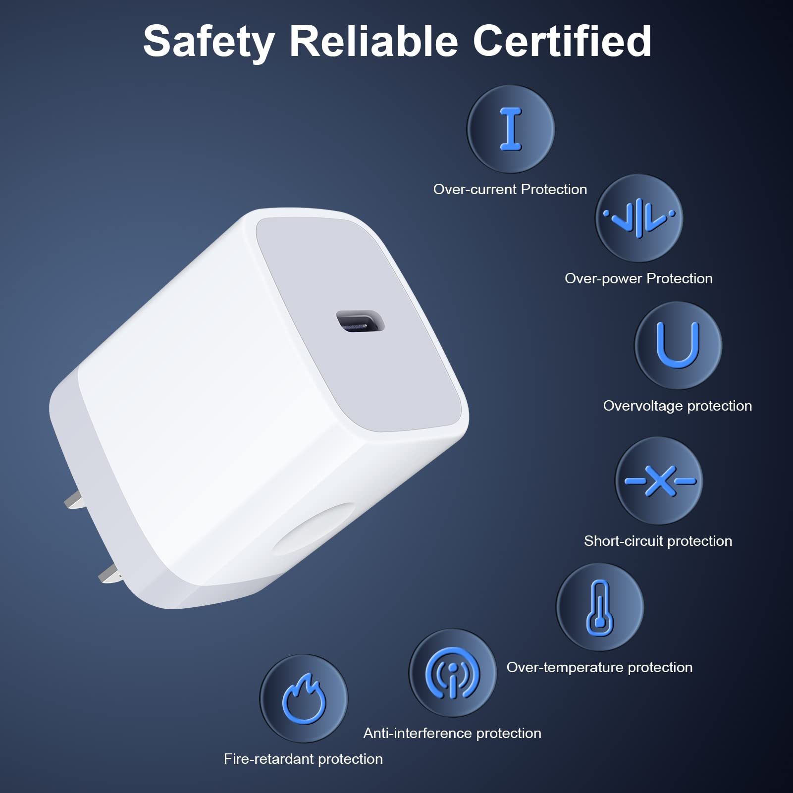 20W USB-C Fast Wall Charger for Samsung Galaxy A15/A13 5G/A14/S21 FE/S24/S23/S22/21 Ultra/A03S 5G/A53/Z Flip6/Z Fold6, iPhone 16/15/14/13/SE(2020)/12/11 Pro Max, Pixel 9 - Compact PD Charging Adapter for Home, Office & Travel